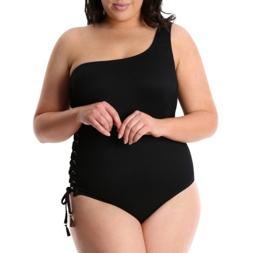 Lysa Single Shoulder One Piece Swimsuit 1X NWT